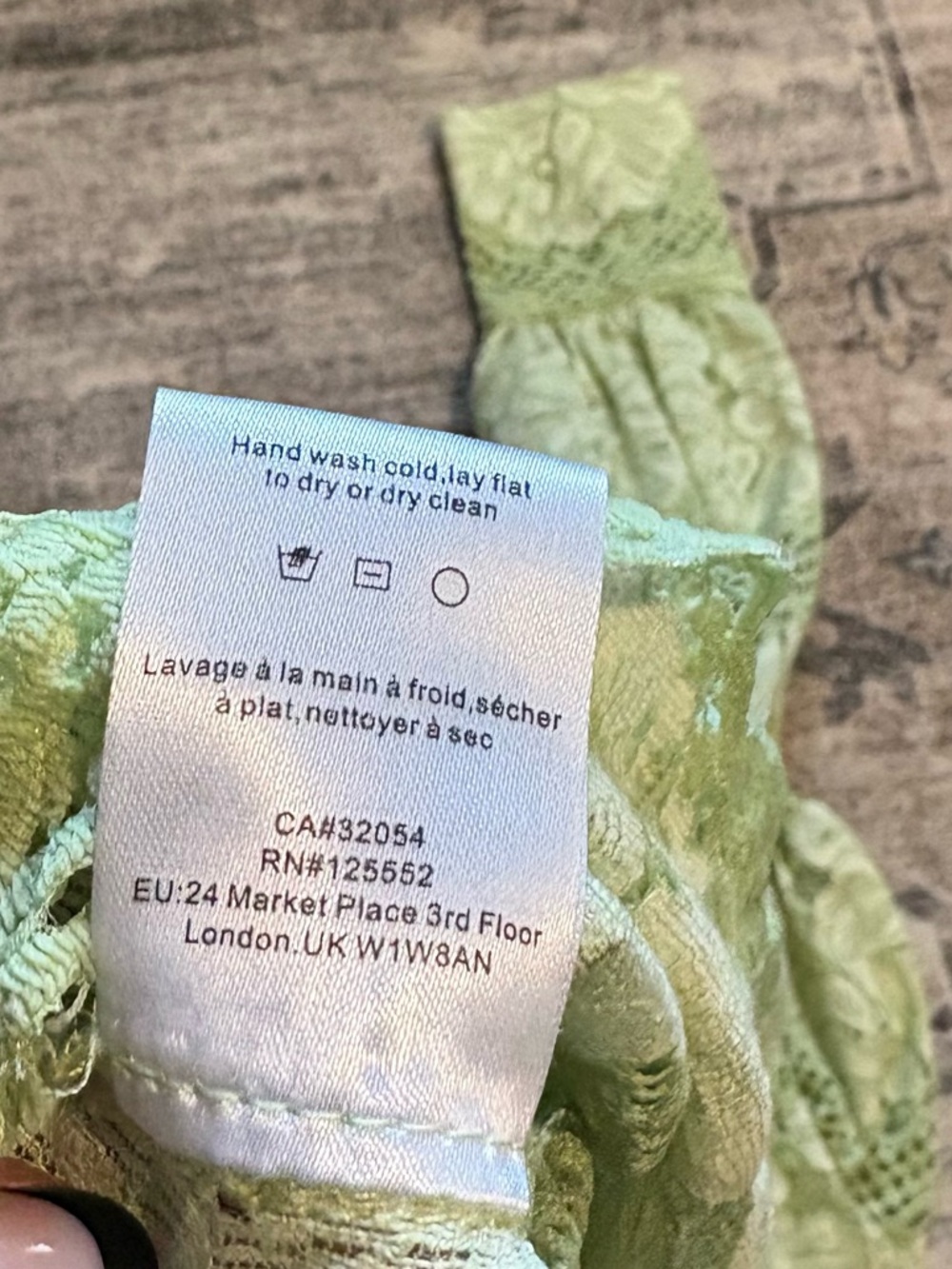 Anthropologie Dolan Left Coast Lace
Blouse Green Mock Neck Bishop Sleeve Top S - Picture 12 of 12